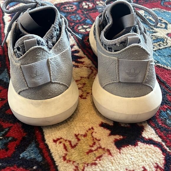 Adidas Tubular BA7100 8 Running Shoe Primeknit Snake Skin Gray Suede - Picture 5 of 10